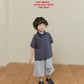 《予約》Boarder Collar Tee / Navi