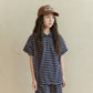 《予約》Boarder Collar Tee / Navi