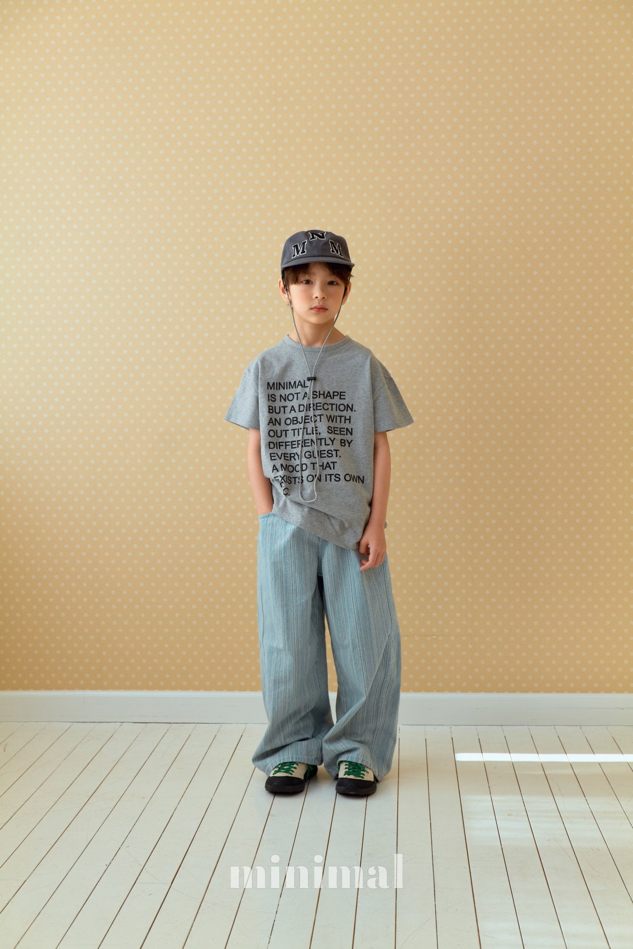 《予約》Lettering Short-Sleeve T-Shirt（adultまで） / MINIMAL