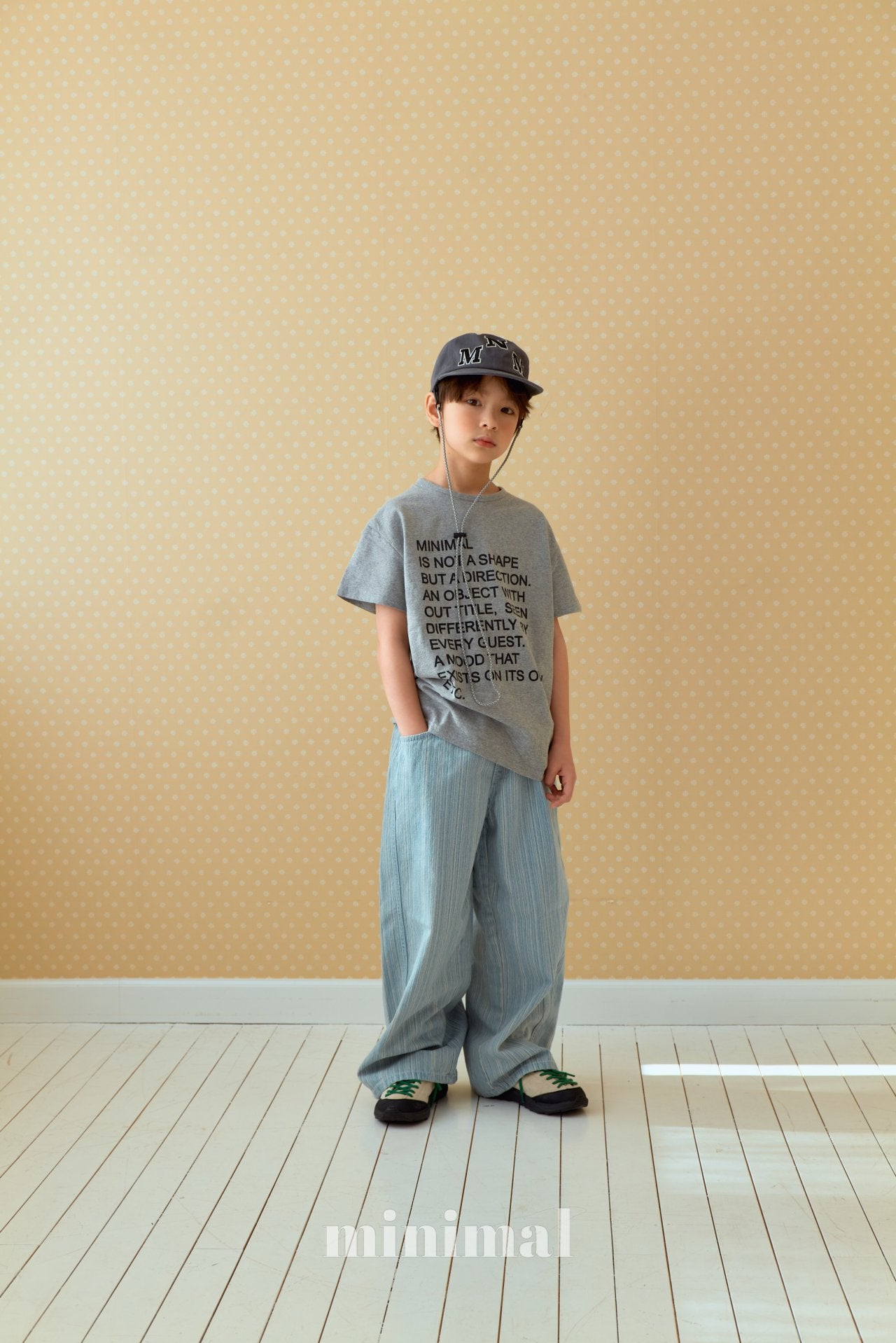 《予約》Lettering Short-Sleeve T-Shirt（adultまで） / MINIMAL