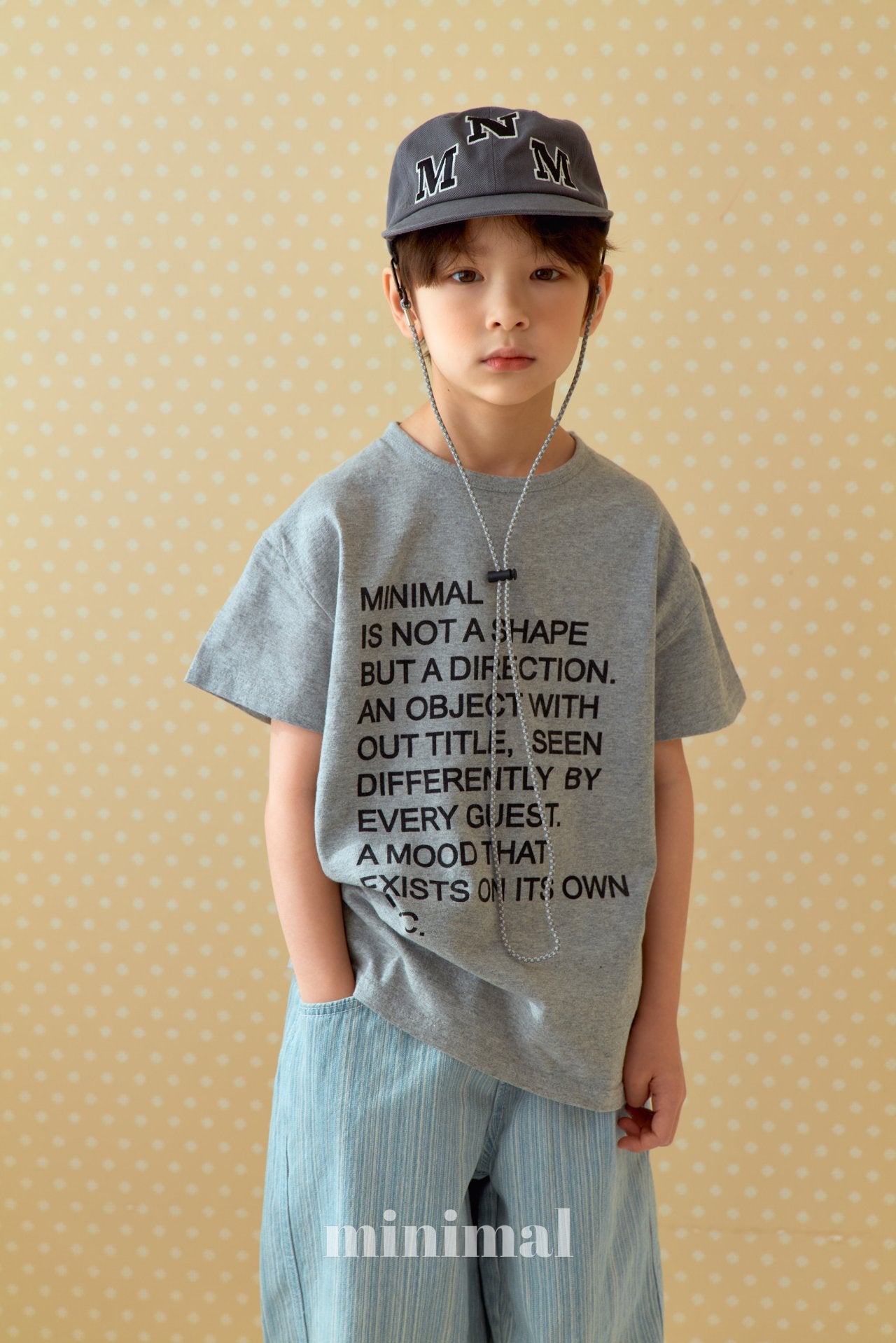 《予約》Lettering Short-Sleeve T-Shirt（adultまで） / MINIMAL