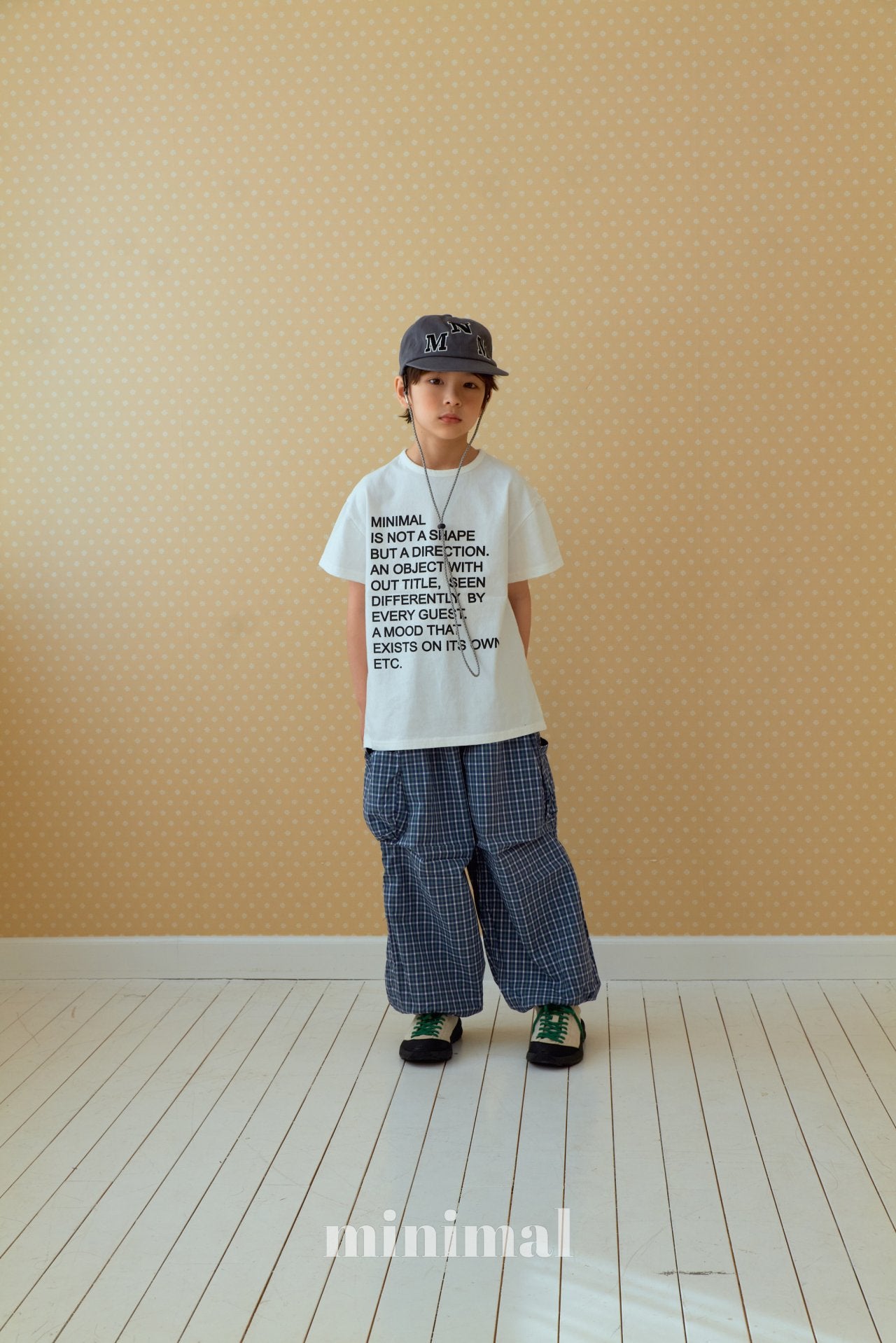 《予約》Lettering Short-Sleeve T-Shirt（adultまで） / MINIMAL