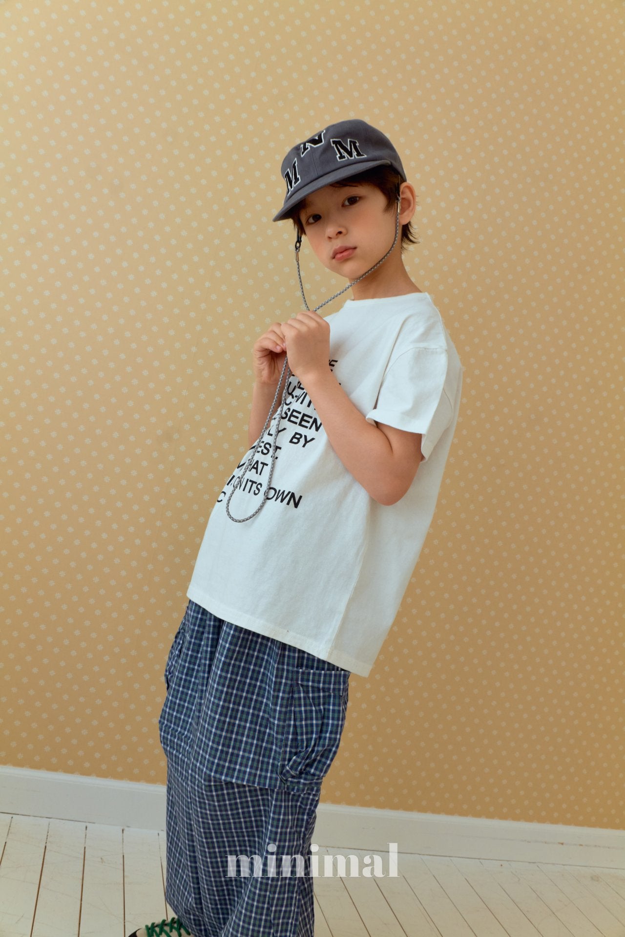 《予約》Lettering Short-Sleeve T-Shirt（adultまで） / MINIMAL