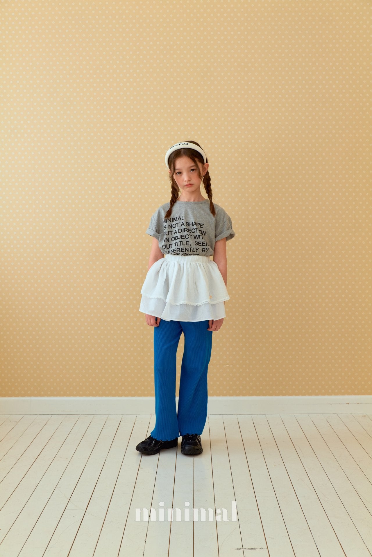 《予約》Lettering Short-Sleeve T-Shirt（adultまで） / MINIMAL