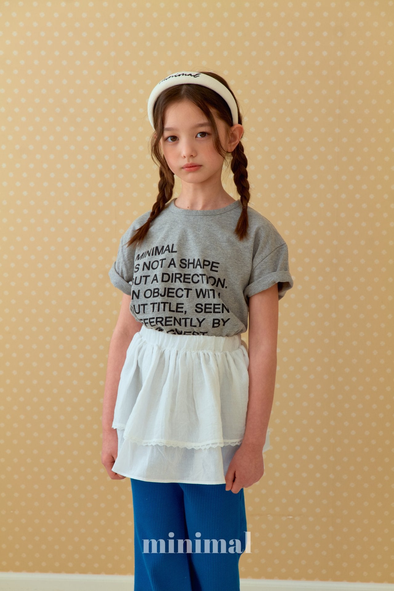 《予約》Lettering Short-Sleeve T-Shirt（adultまで） / MINIMAL
