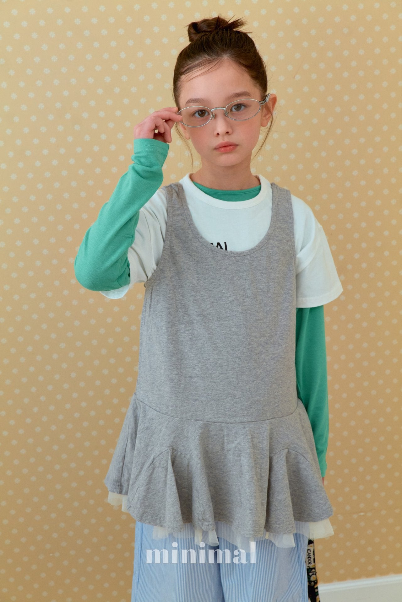 《予約》Lettering Short-Sleeve T-Shirt（adultまで） / MINIMAL