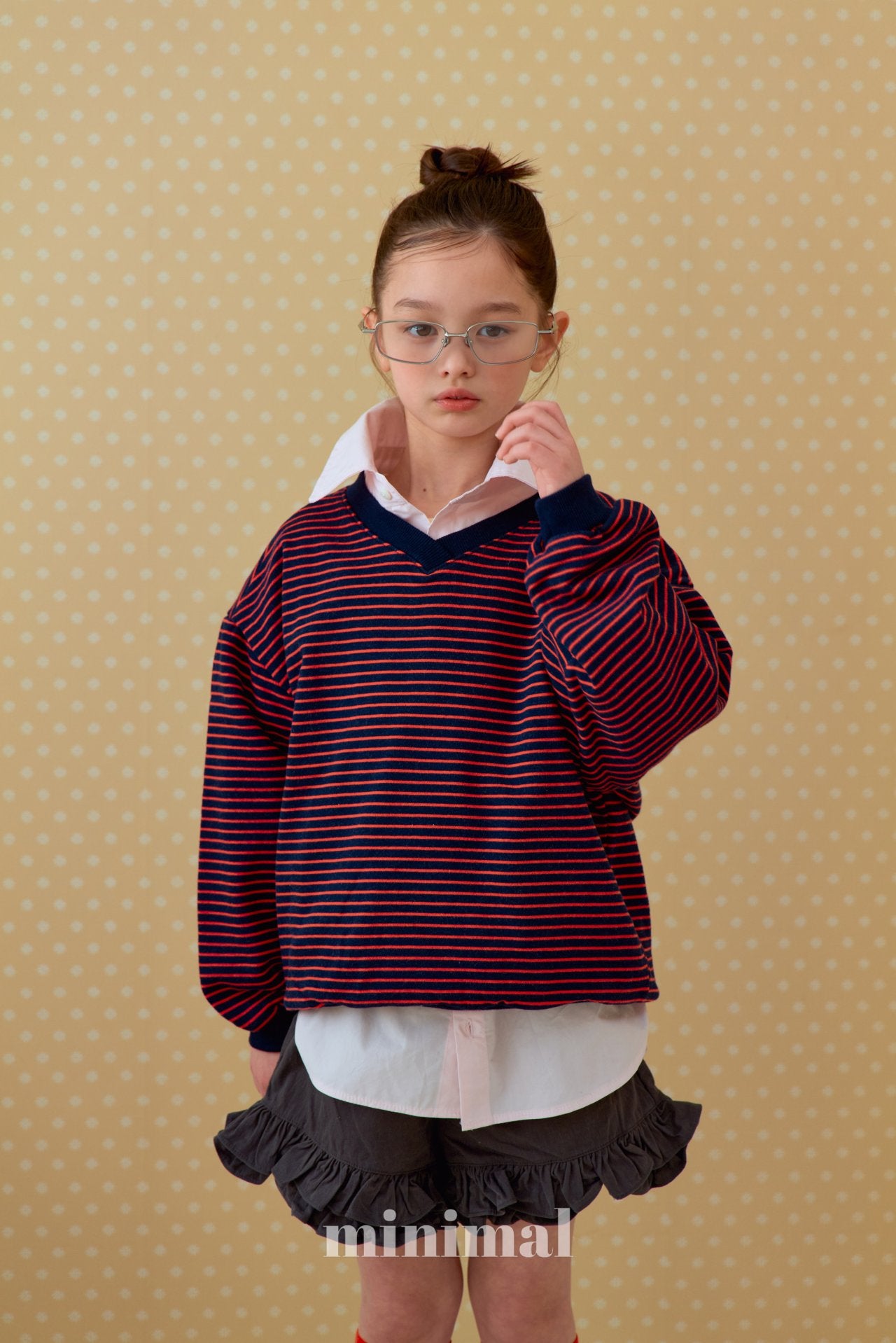 《予約》ST v-neck Sweatshirt（adultまで） / MINIMAL