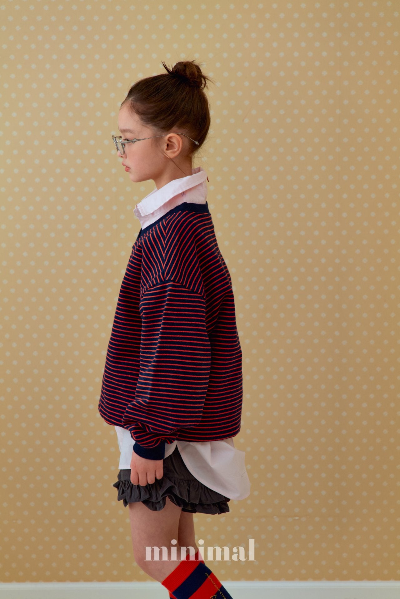 《予約》ST v-neck Sweatshirt（adultまで） / MINIMAL