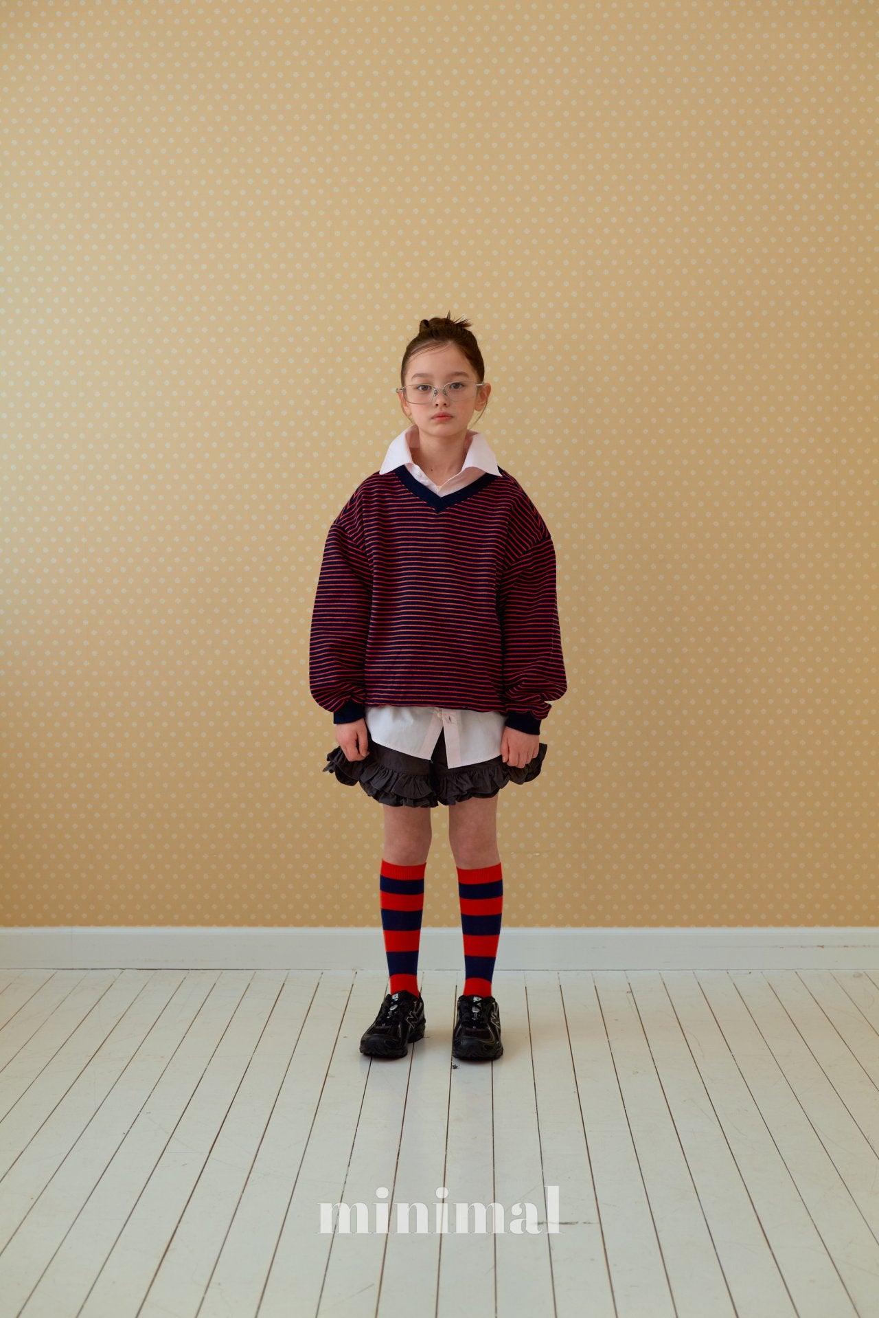 《予約》ST v-neck Sweatshirt（adultまで） / MINIMAL