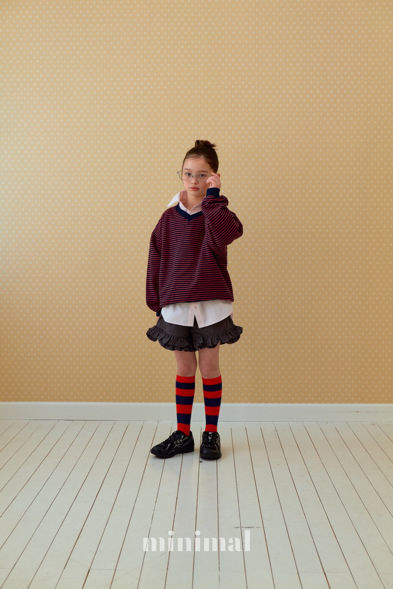 《予約》ST v-neck Sweatshirt（adultまで） / MINIMAL