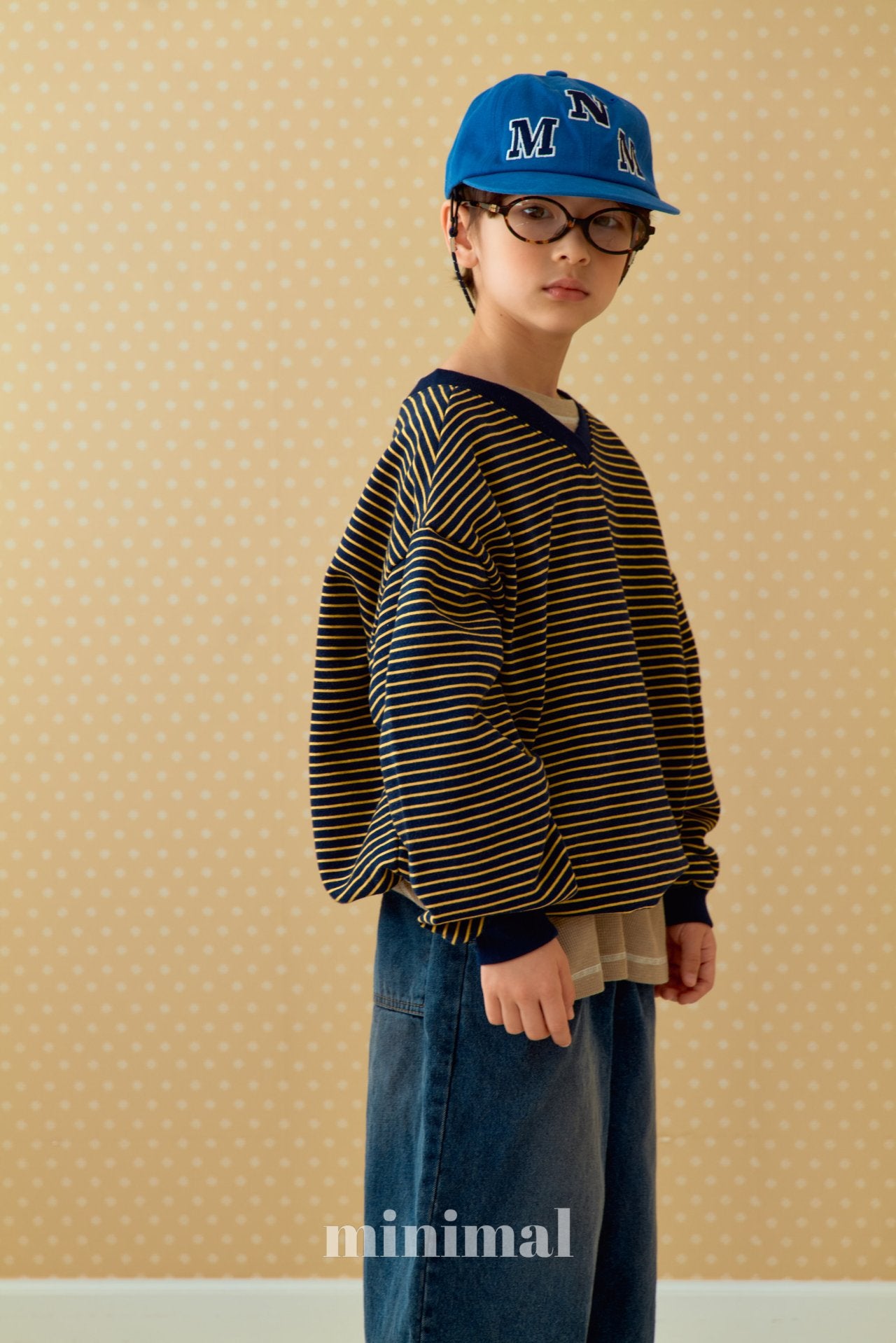 《予約》ST v-neck Sweatshirt（adultまで） / MINIMAL