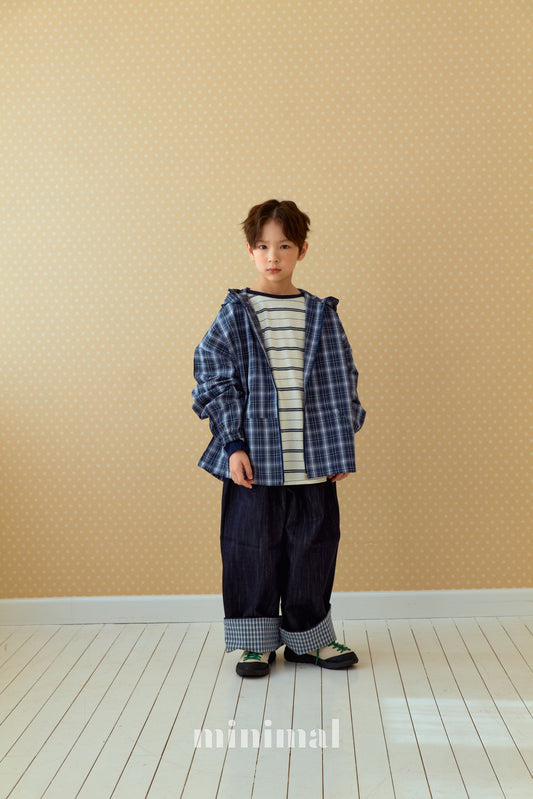 《予約》Hooded Check Jumper / MINIMAL