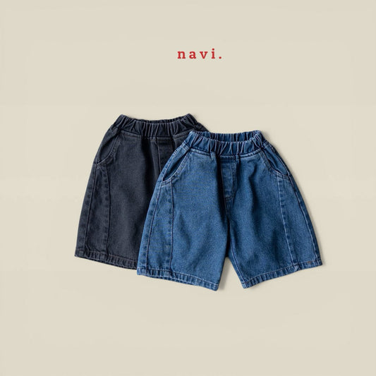 《予約》Curve Denim Pants / Navi