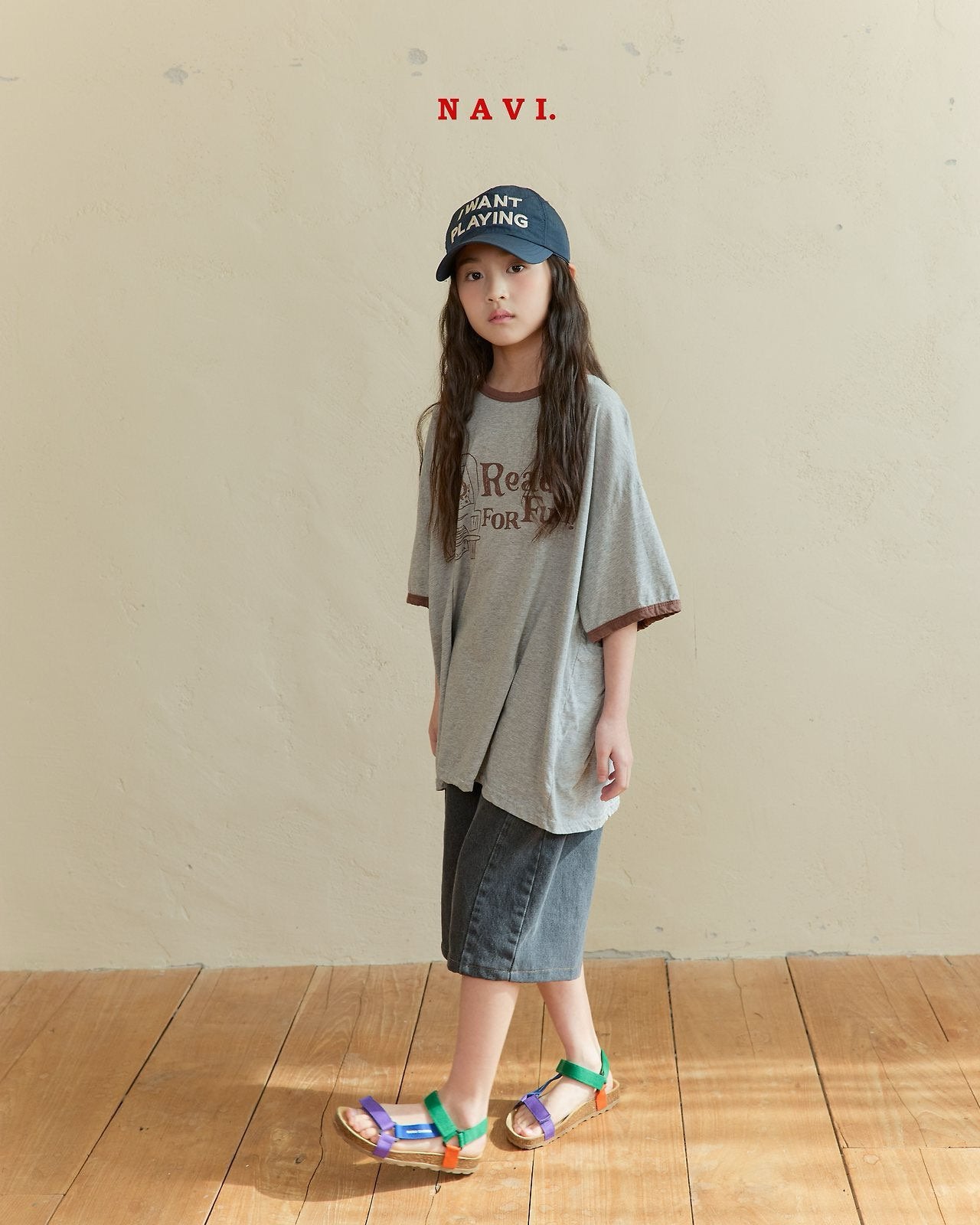 《予約》Curve Denim Pants / Navi