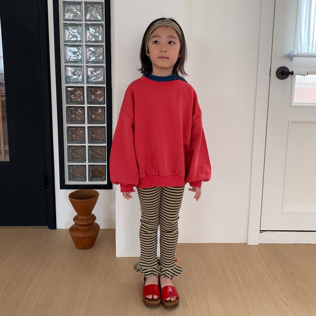 《予約》Boarder Leggings / Cantuccistudio