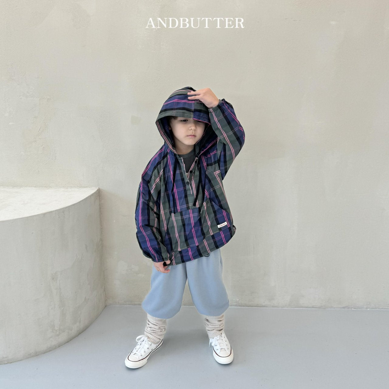 《予約》Check Hood Anorak / andbutter