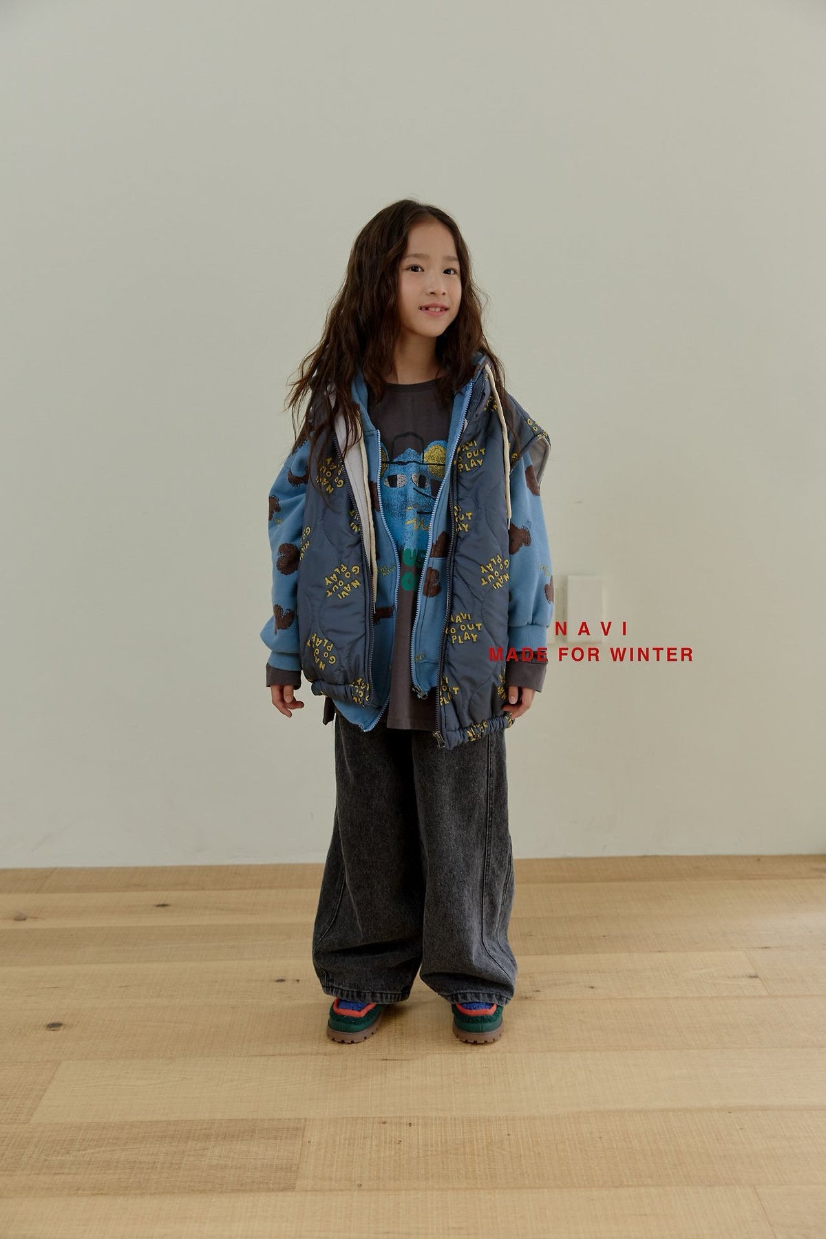 《予約》Poochi Zip Hoodie / NAVI