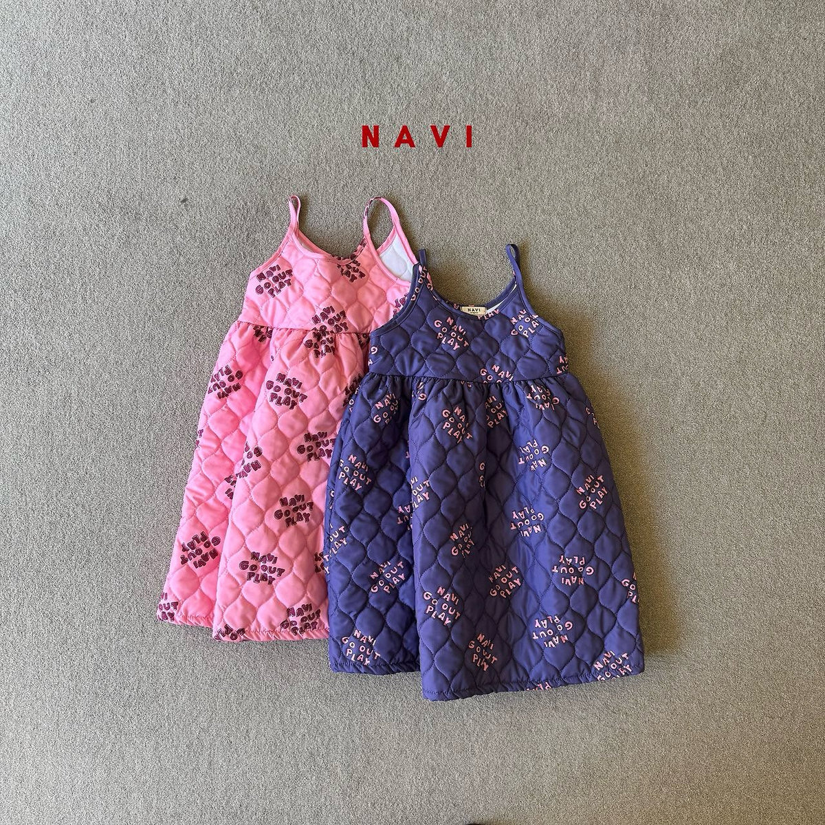 《予約》Rosie Quilted Dress / NAVI