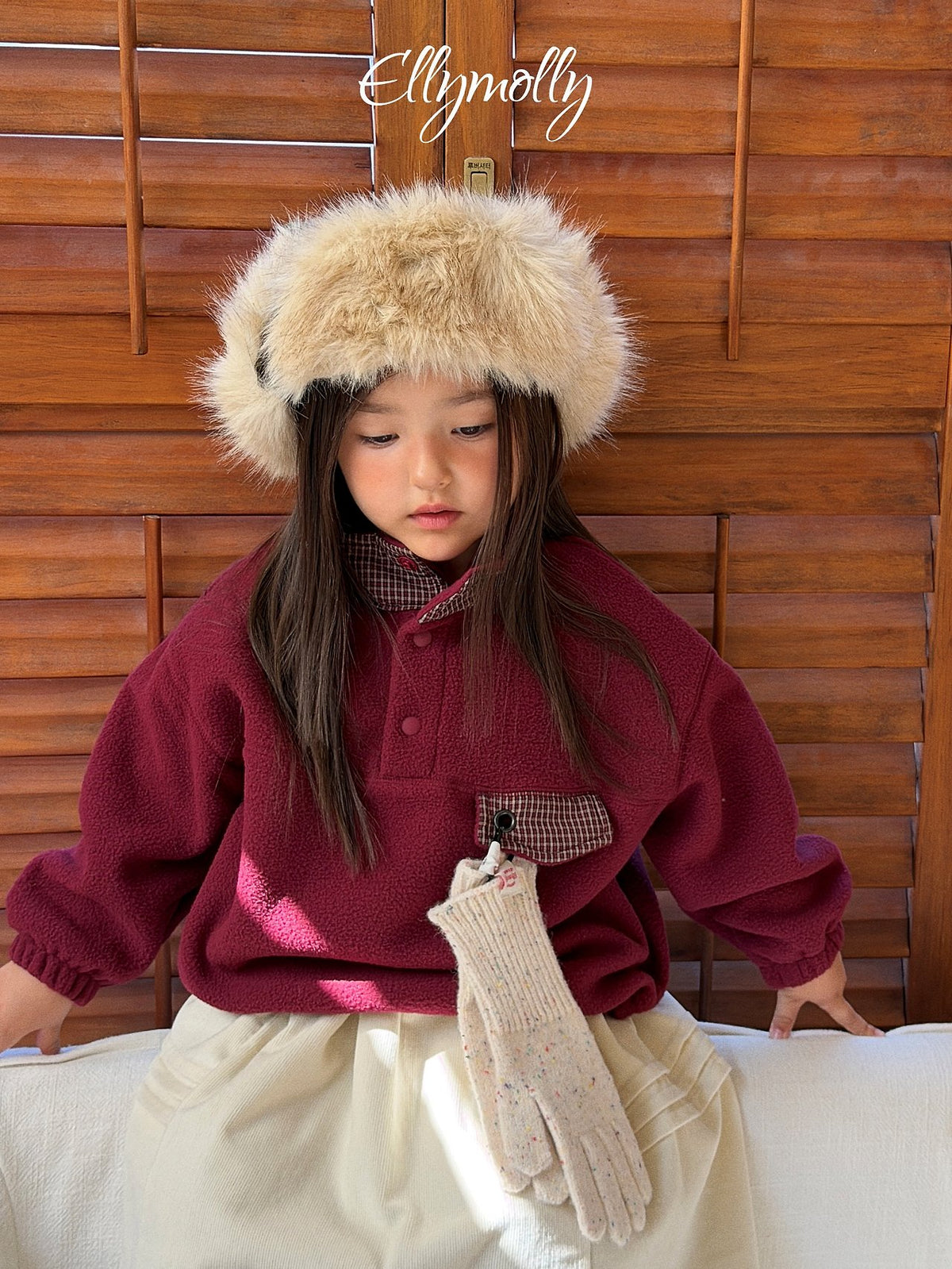 《予約》Fur Earflap Padded Hat / ELLY MOLLY