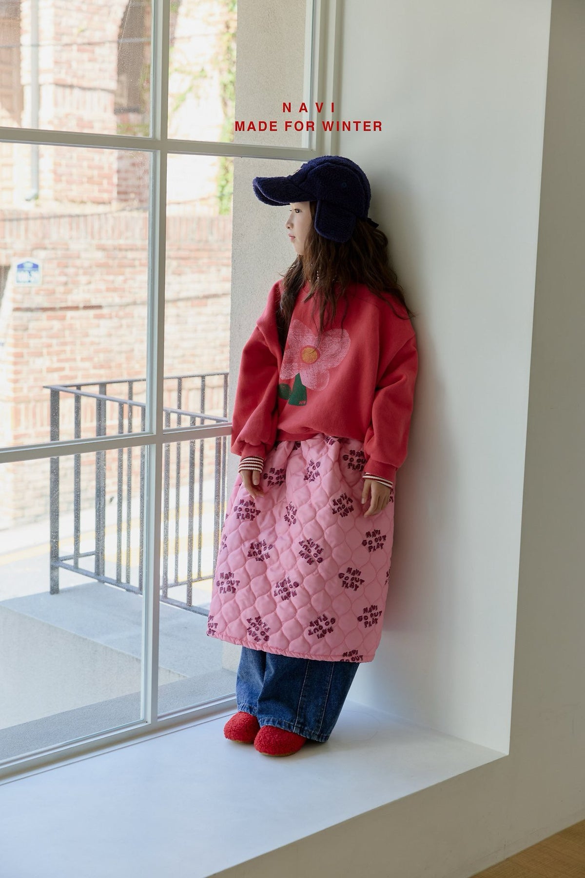《予約》Rosie Quilted Dress / NAVI