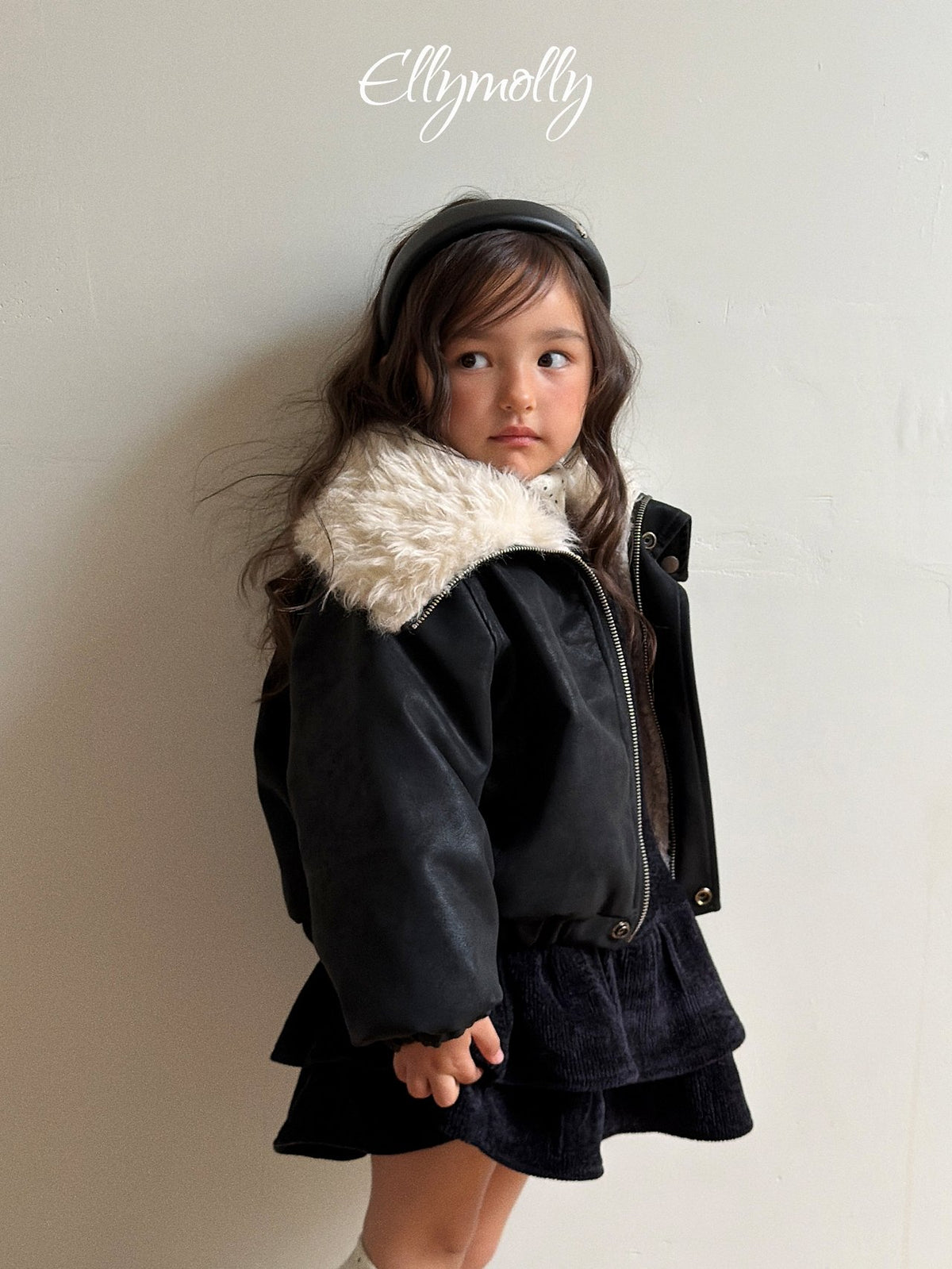 《予約》Big Collar Shearling Jacket / ELLY MOLLY