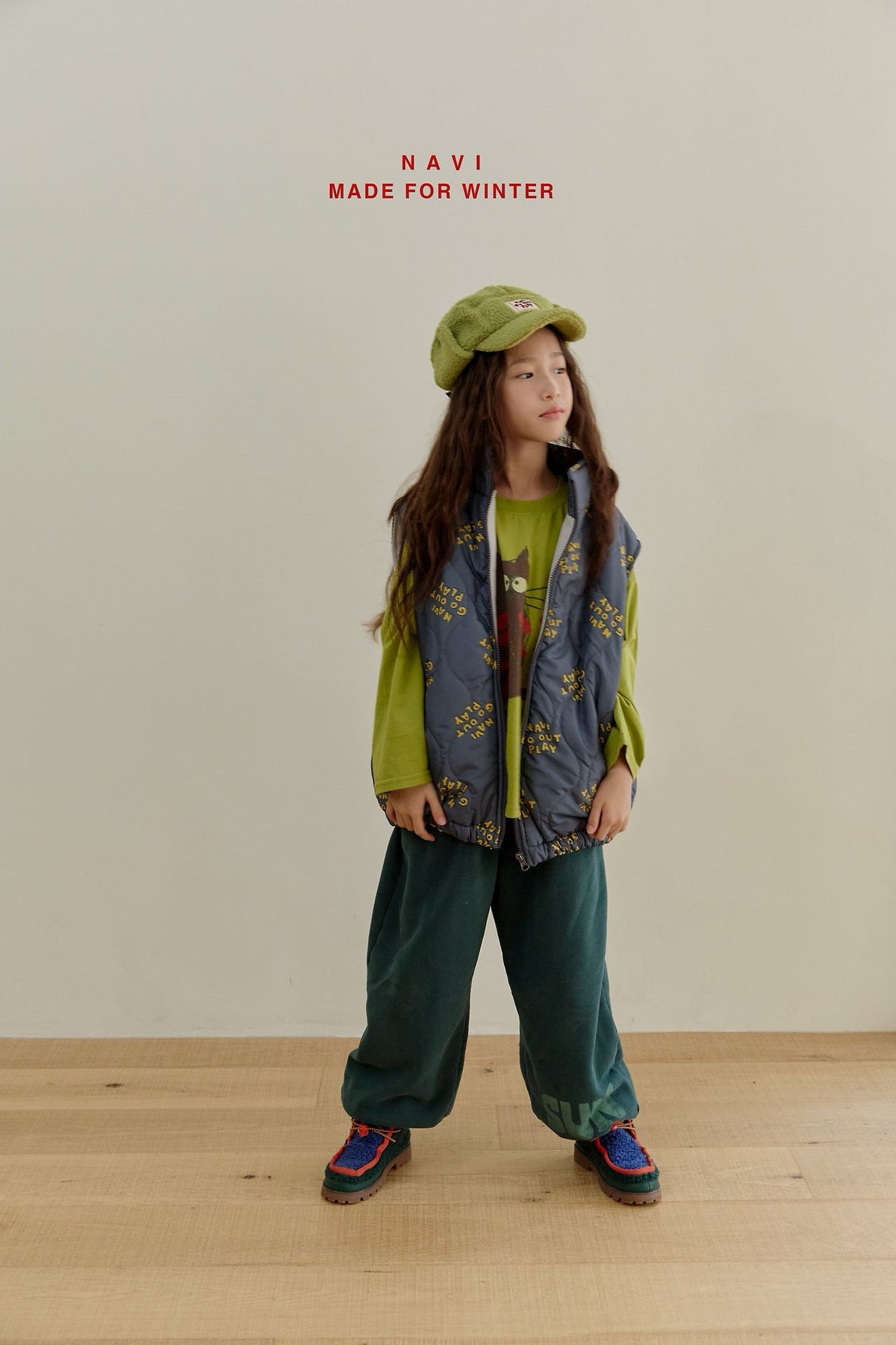 《予約》Vintage Cat L/S Tee / NAVI