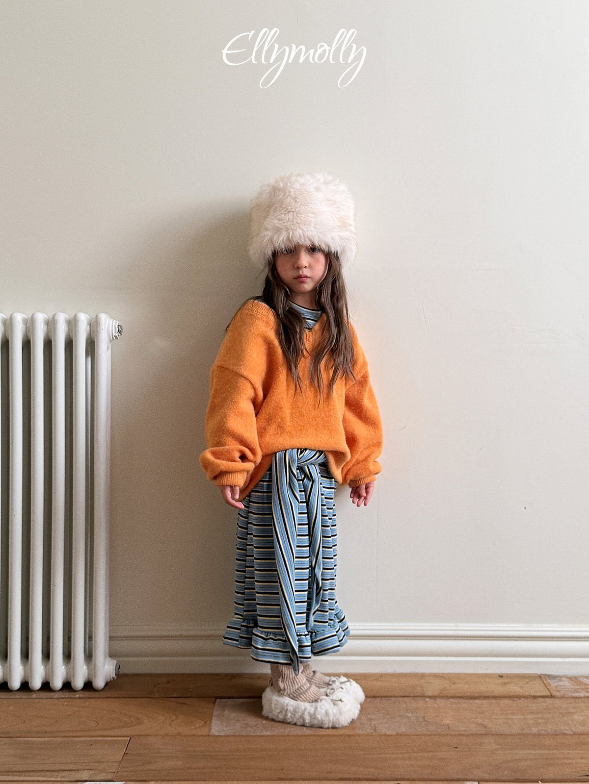 《予約》Fleece Frill Long Dress / ELLY MOLLY