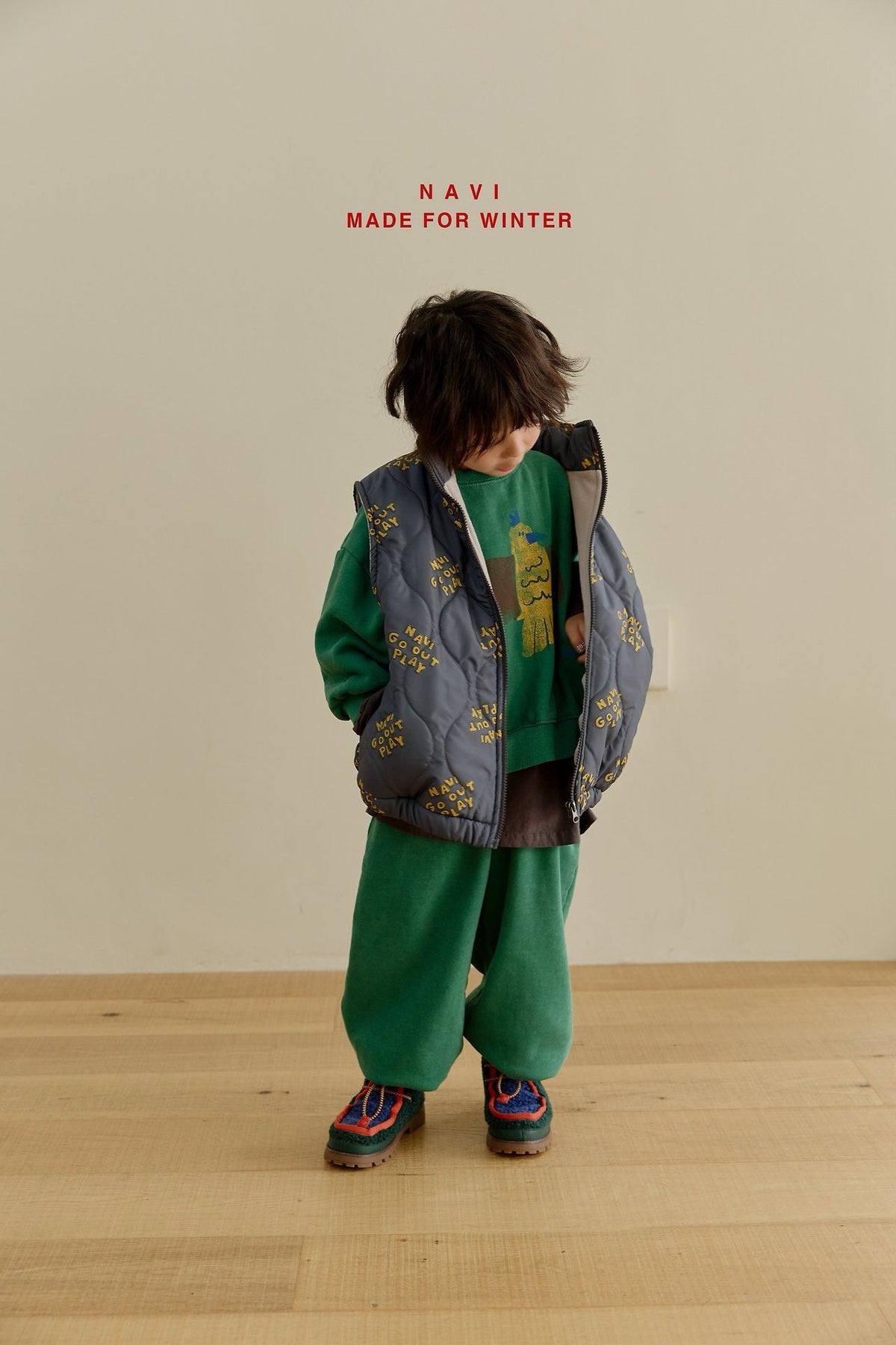 《予約》Melt Quilted Vest / NAVI
