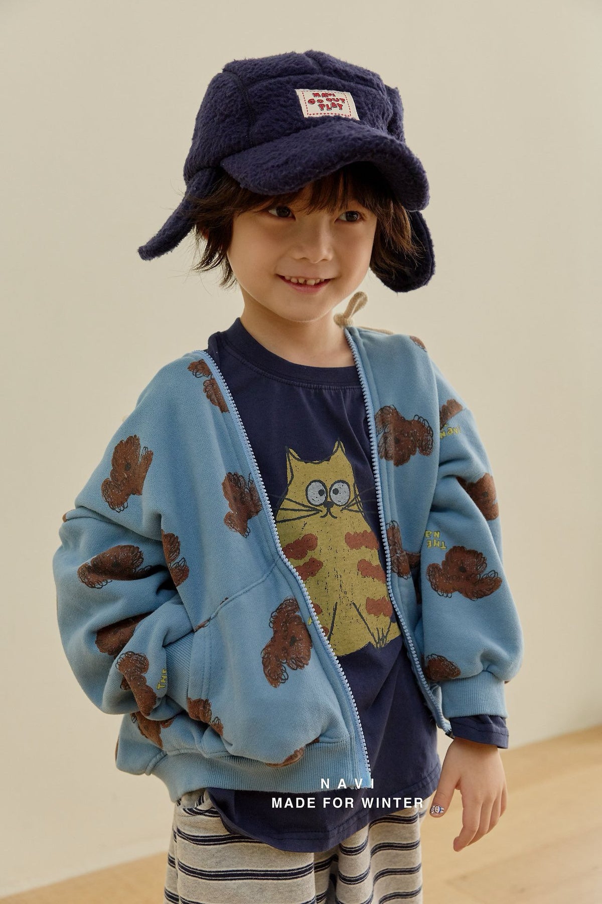 《予約》Poochi Zip Hoodie / NAVI
