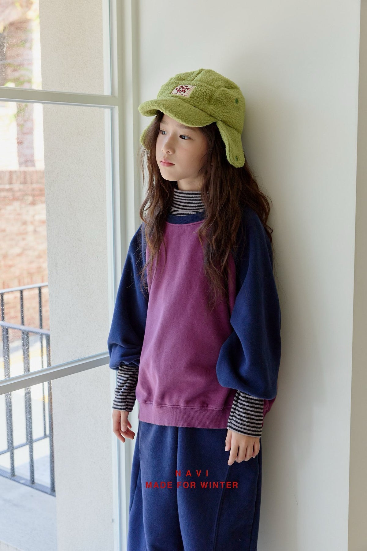 《予約》Mood Raglan Sweatshirt / NAVI