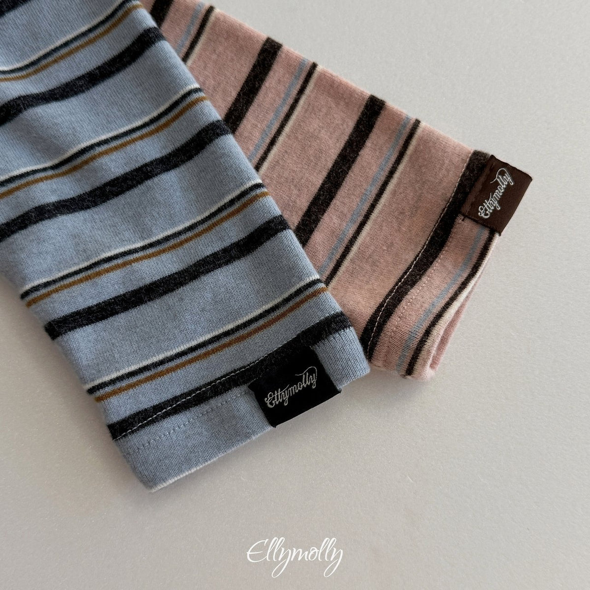 《予約》Snow Warmer Striped Turtleneck Tee / ELLY MOLLY