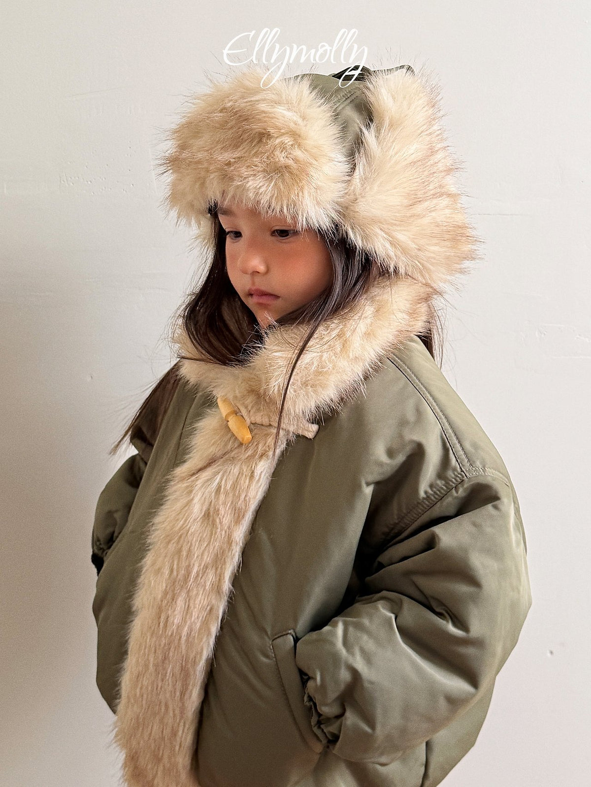 《予約》Fur Earflap Padded Hat / ELLY MOLLY