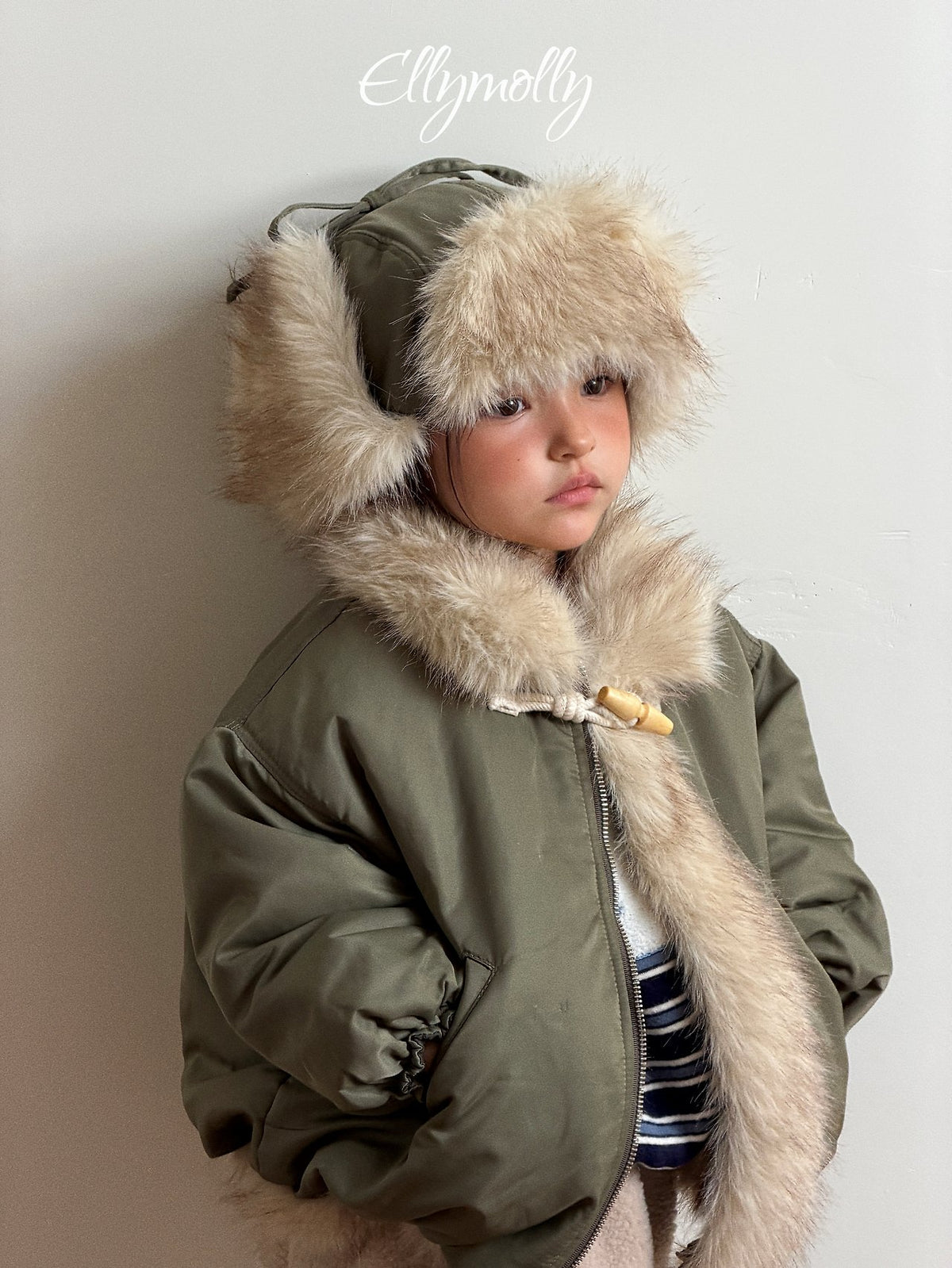 《予約》Fur Earflap Padded Hat / ELLY MOLLY
