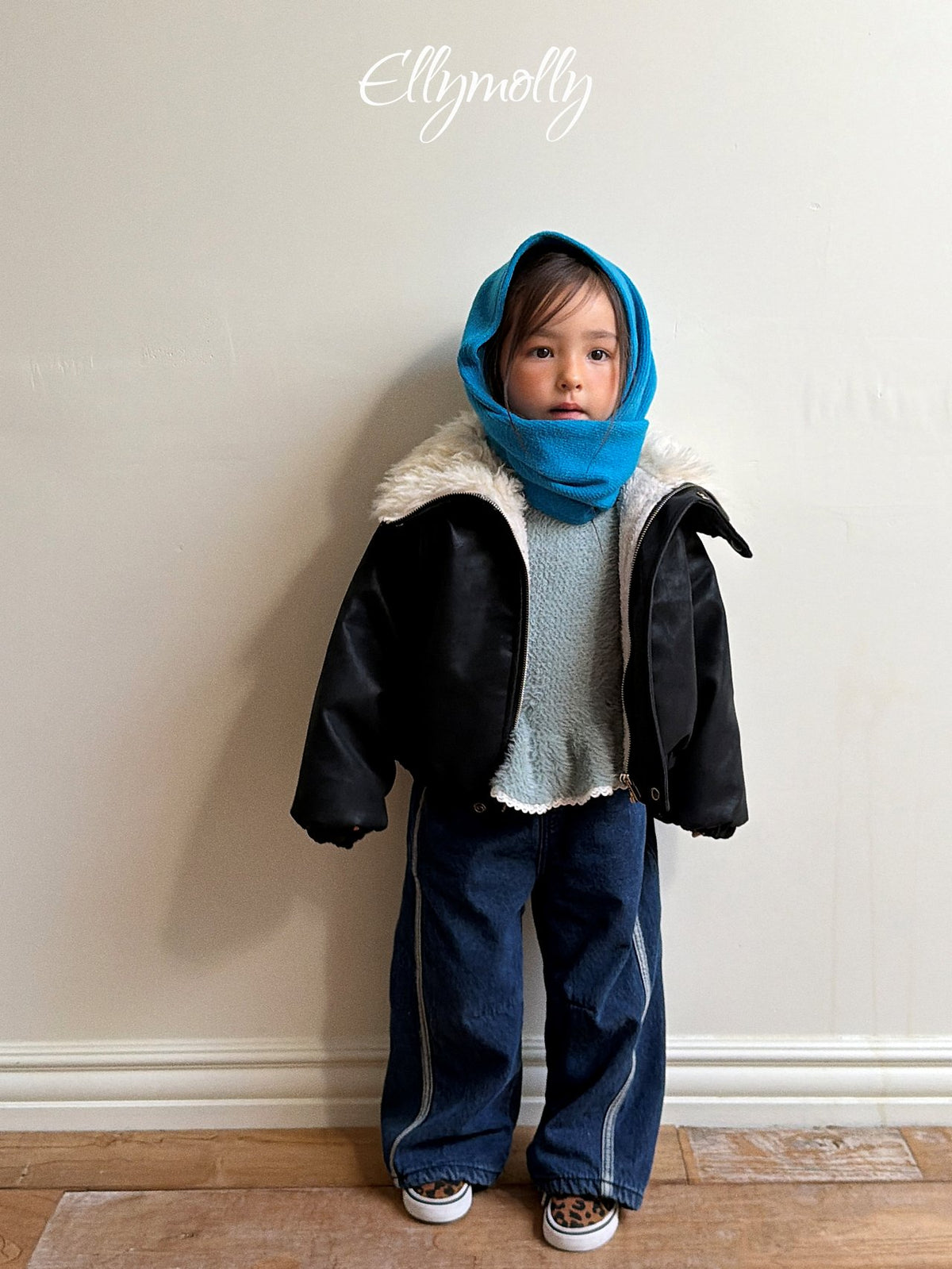 《予約》Big Collar Shearling Jacket / ELLY MOLLY