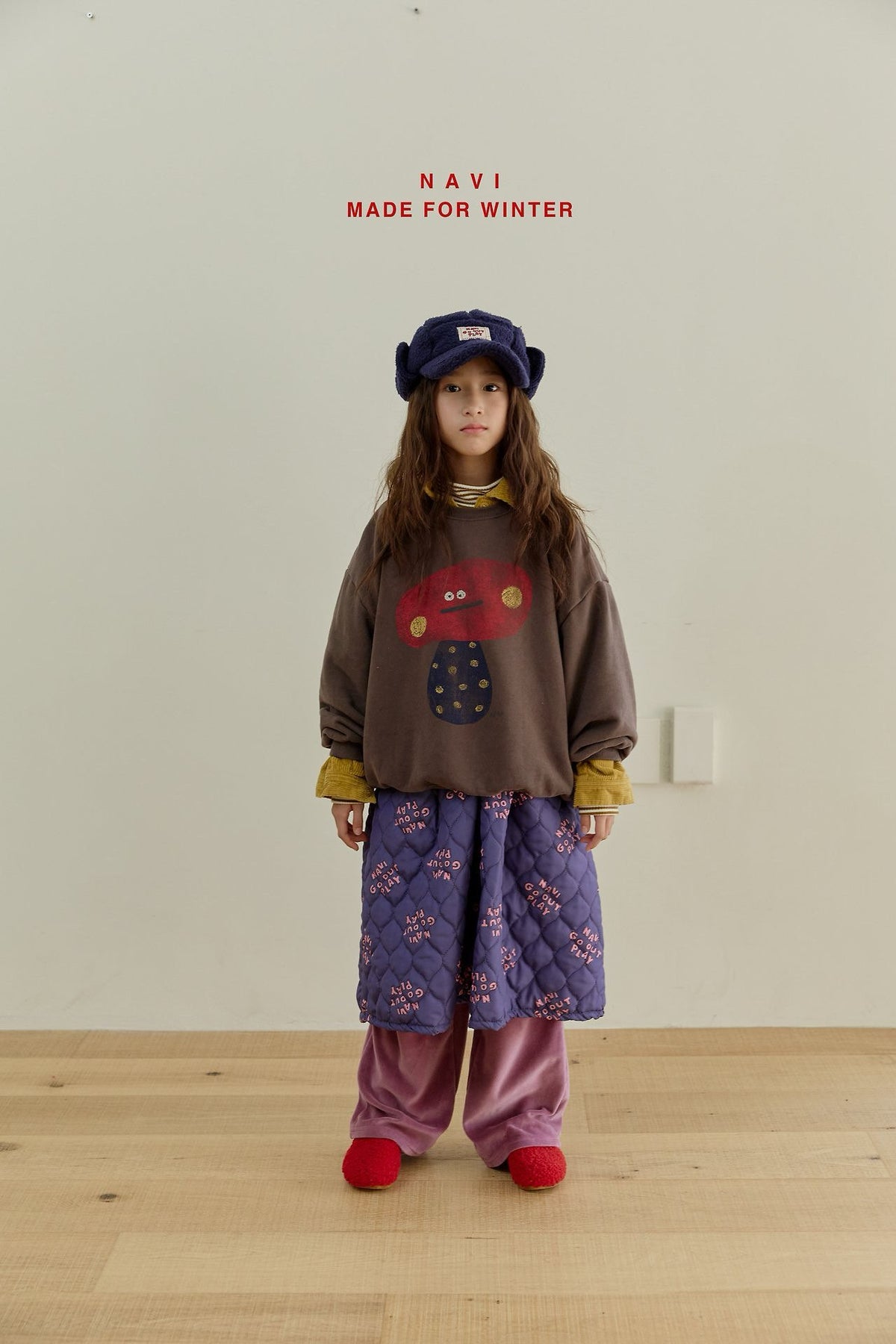《予約》Rosie Quilted Dress / NAVI