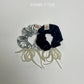 《予約》Metal Pearl Scrunchies / andbutter