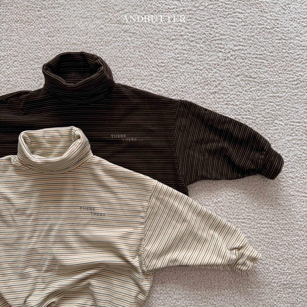 《即納》Peach Stripe Turtleneck