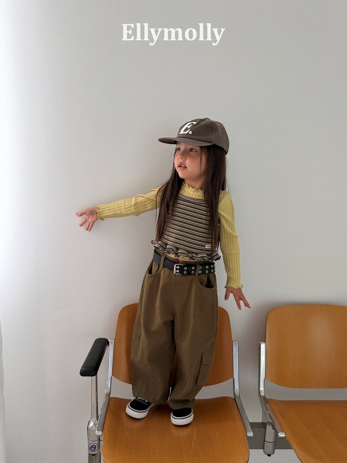 《予約》Two Line Studded Belt / ELLY MOLLY