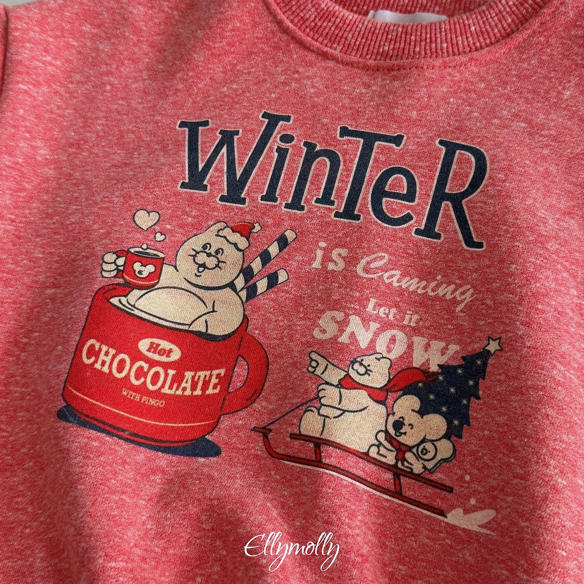 《予約》Winter Snow Sweatshirt / ELLY MOLLY