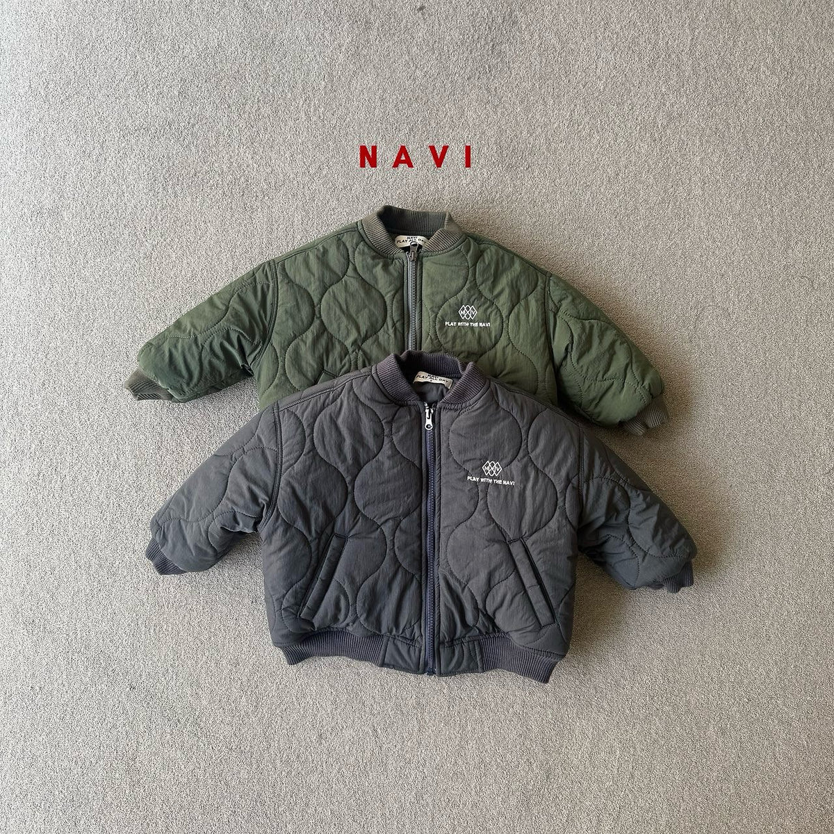 《予約》Bomber Quilted Jacket / NAVI