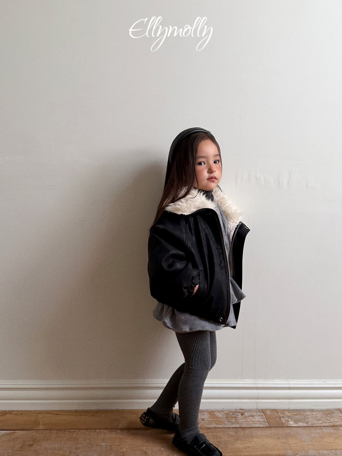 《予約》Big Collar Shearling Jacket / ELLY MOLLY