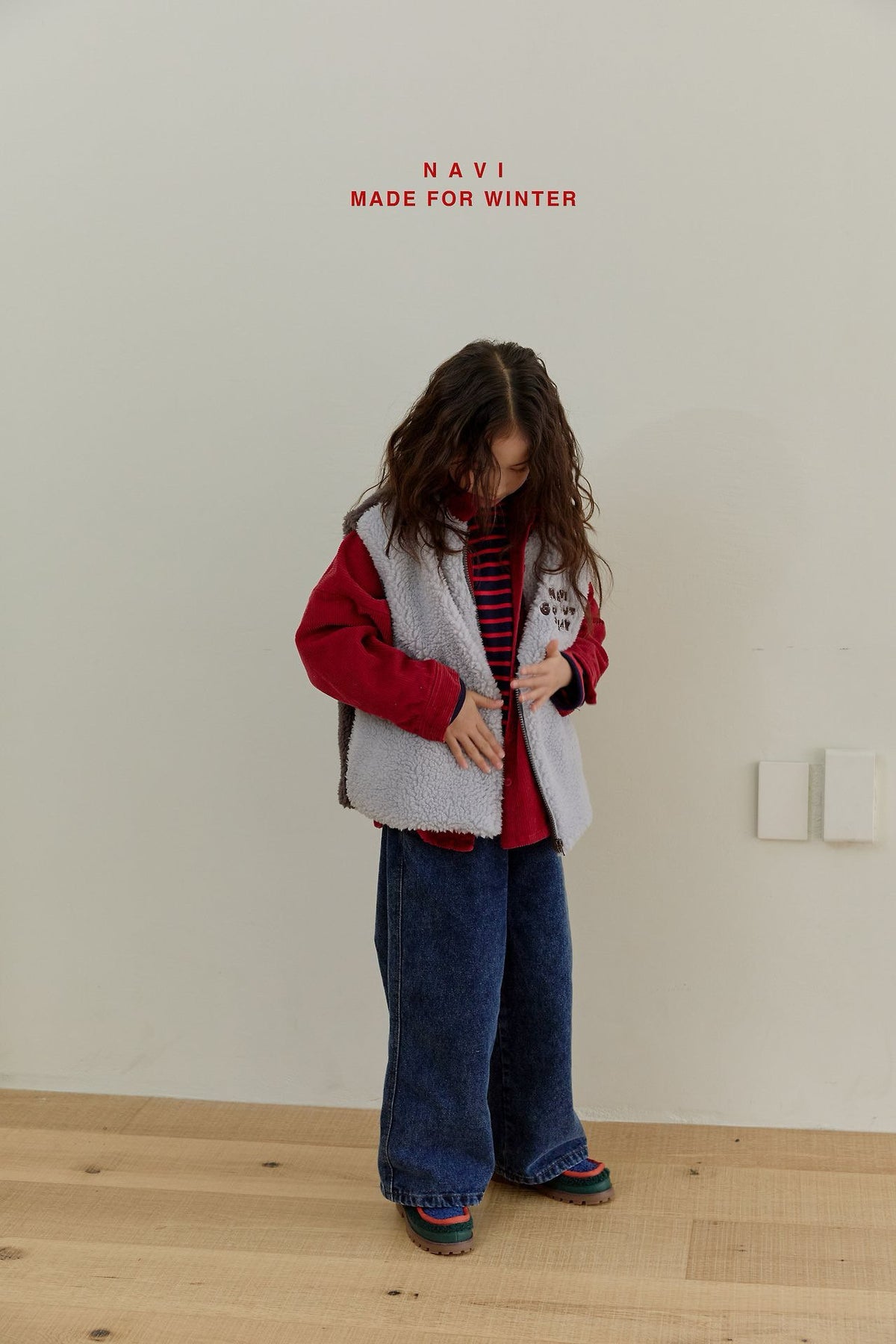 《予約》Moi Wide Denim Pants / NAVI
