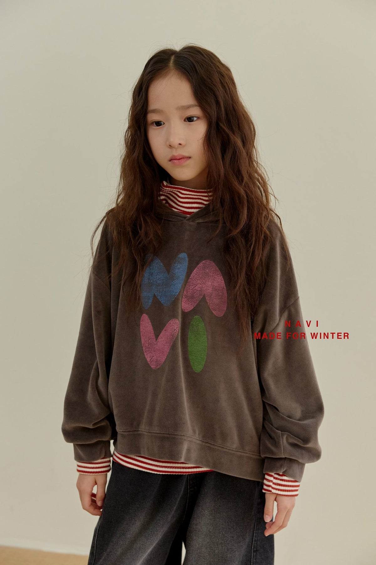 《予約》Butterfly Velour Hoodie / NAVI