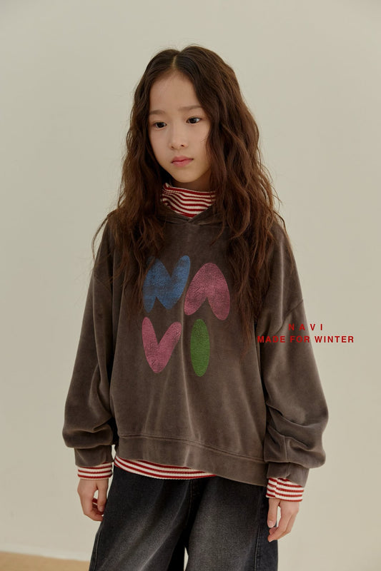 《予約》Butterfly Velour Hoodie / NAVI