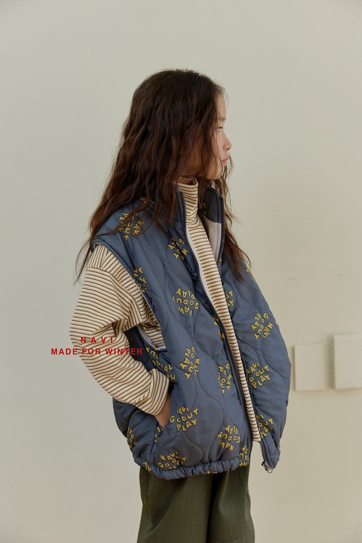 《予約》Melt Quilted Vest / NAVI