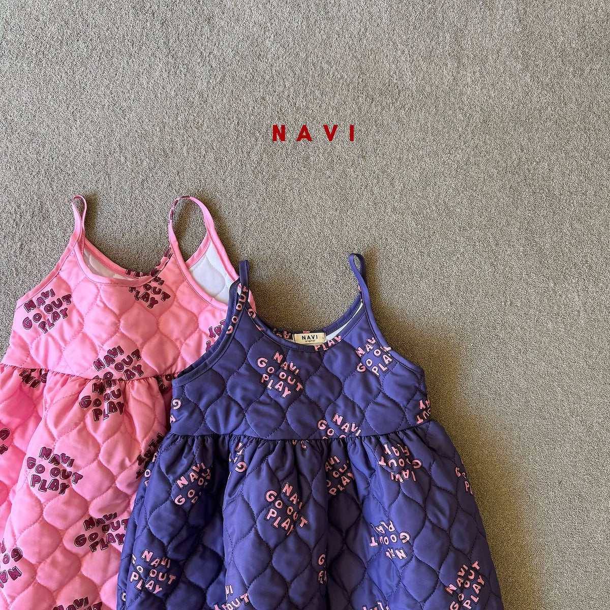 《予約》Rosie Quilted Dress / NAVI