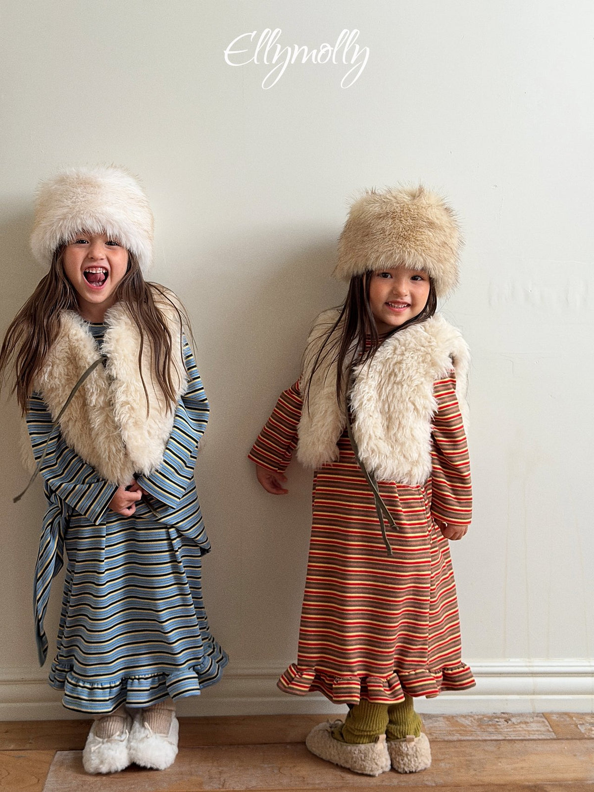 《予約》Fleece Frill Long Dress / ELLY MOLLY
