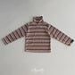 《予約》Snow Warmer Striped Turtleneck Tee / ELLY MOLLY