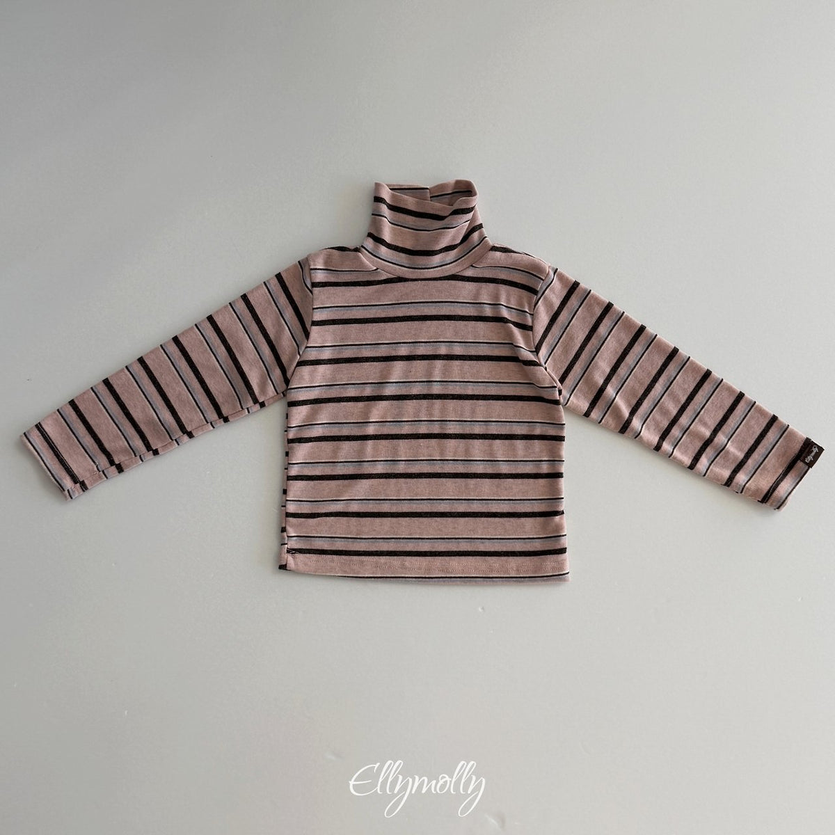 《予約》Snow Warmer Striped Turtleneck Tee / ELLY MOLLY