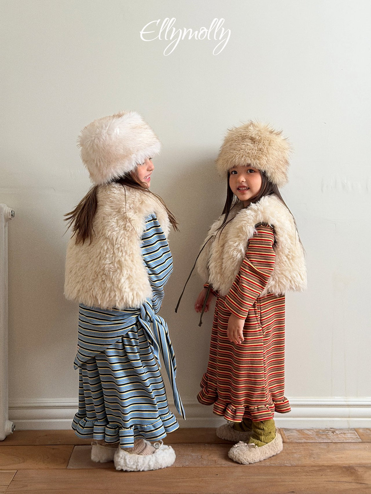 《予約》Fleece Frill Long Dress / ELLY MOLLY